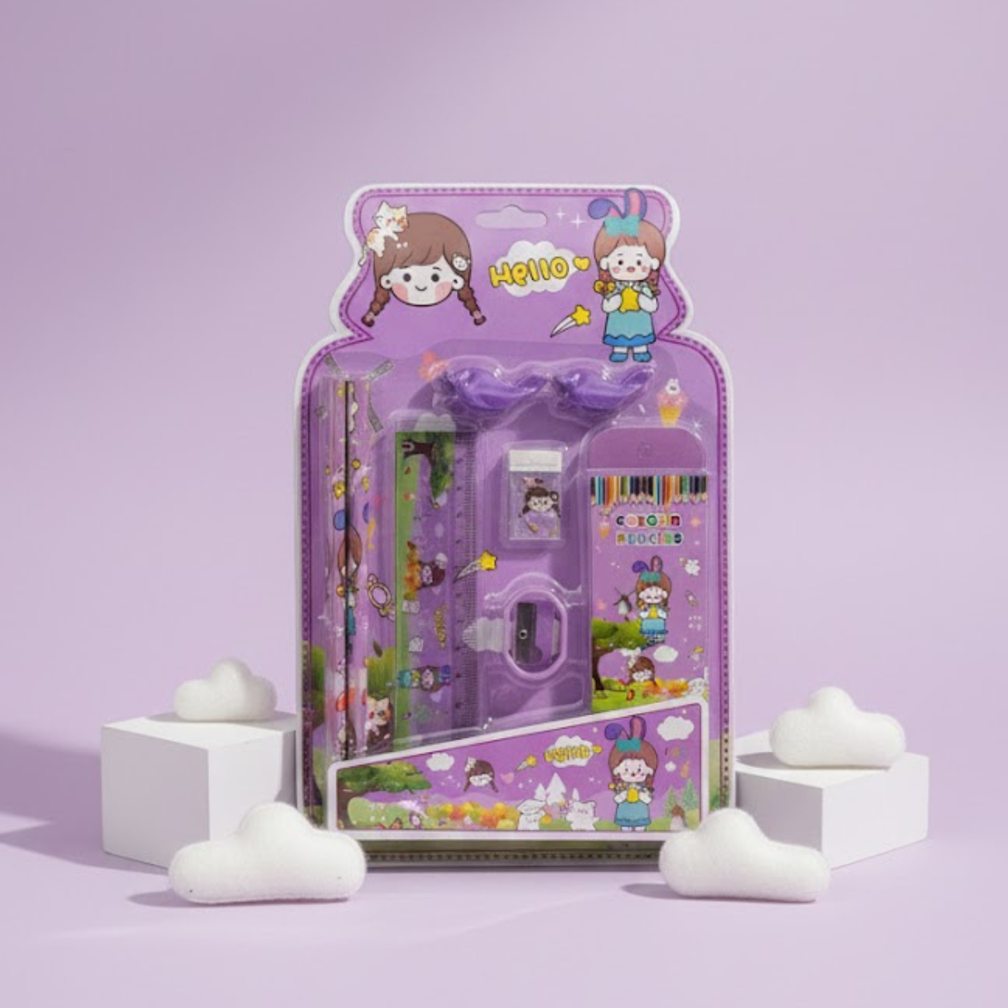 Dinosaur 7-in-1 Kids Stationery Set