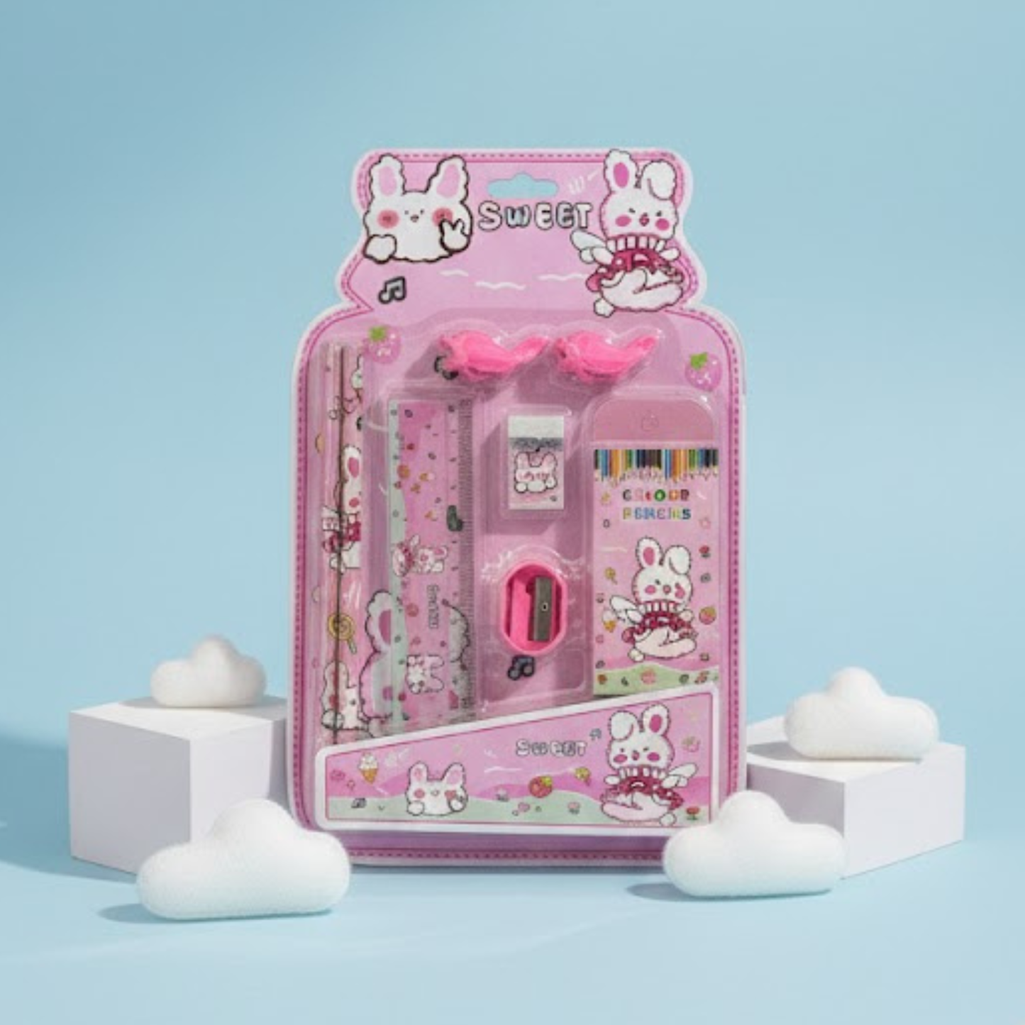 Dinosaur 7-in-1 Kids Stationery Set