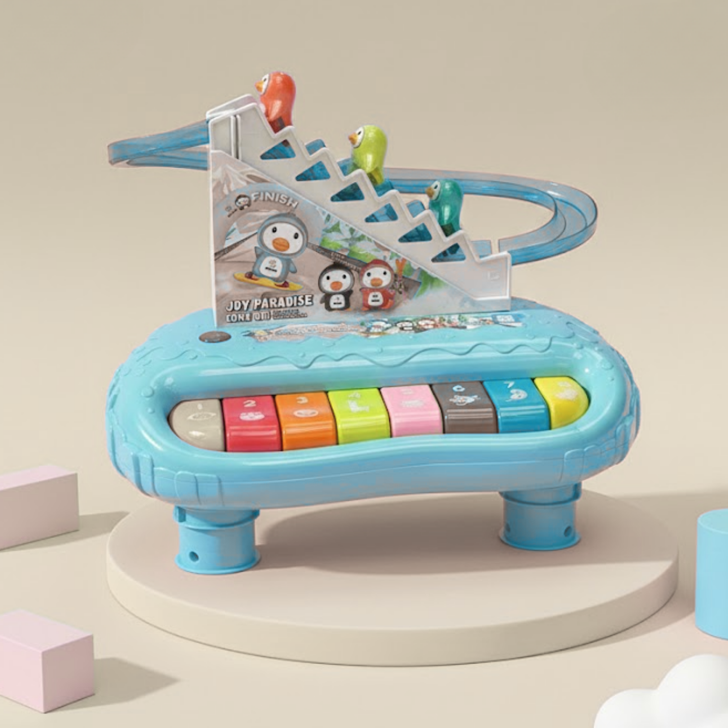 2-in-1 Penguin Musical Activity Table – Piano Keyboard Toy