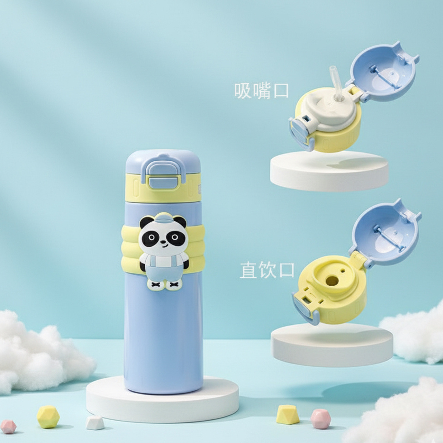 Hello Panda Bottle with Sipper & Spout