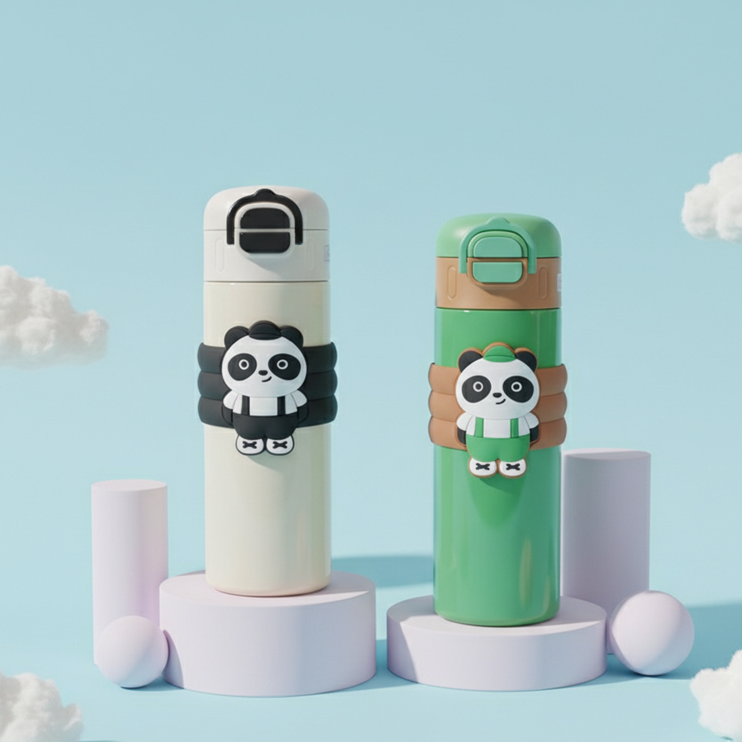 Hello Panda Bottle with Sipper & Spout