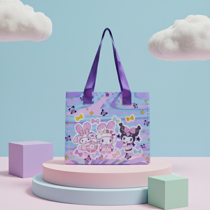 Button Closure Tote Bag