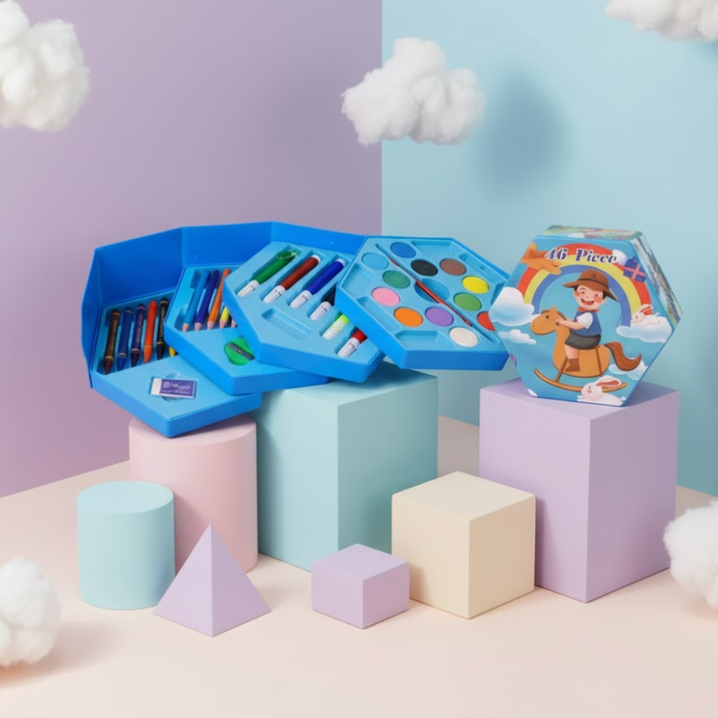 46 Pieces Coloring kit