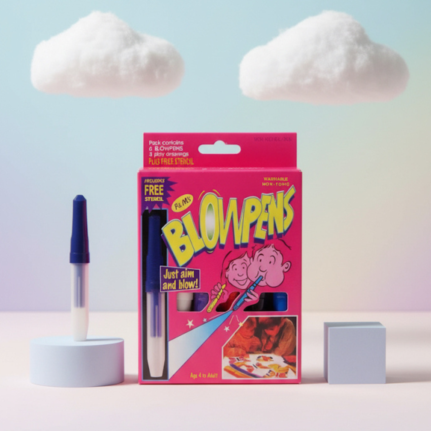 Blow Pens art kit with colorful spray markers for kids creative activity and gifts