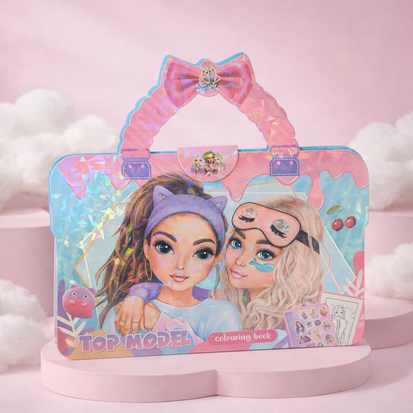 Colouring Book Set with Stickers and Holographic Handle