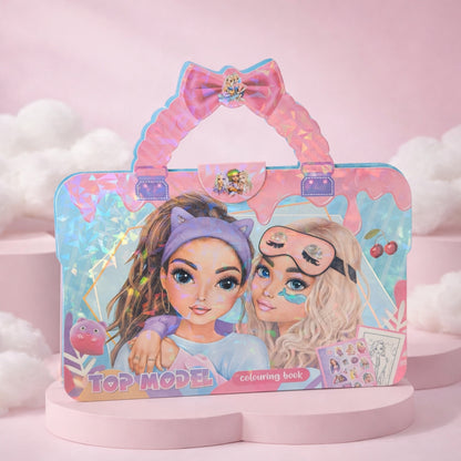 Colouring Book Set with Stickers and Holographic Handle
