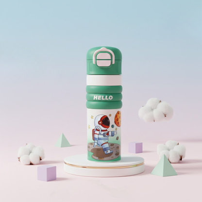 Kids SS316 Cartoon Bottle with Sipper & Spout