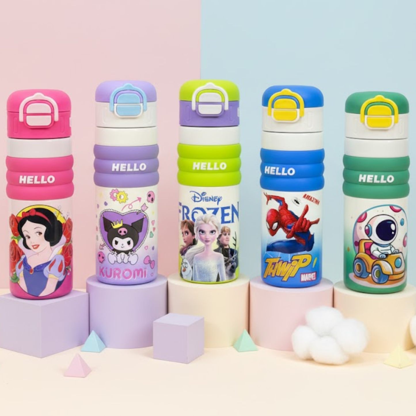 Kids SS316 Cartoon Bottle with Sipper & Spout