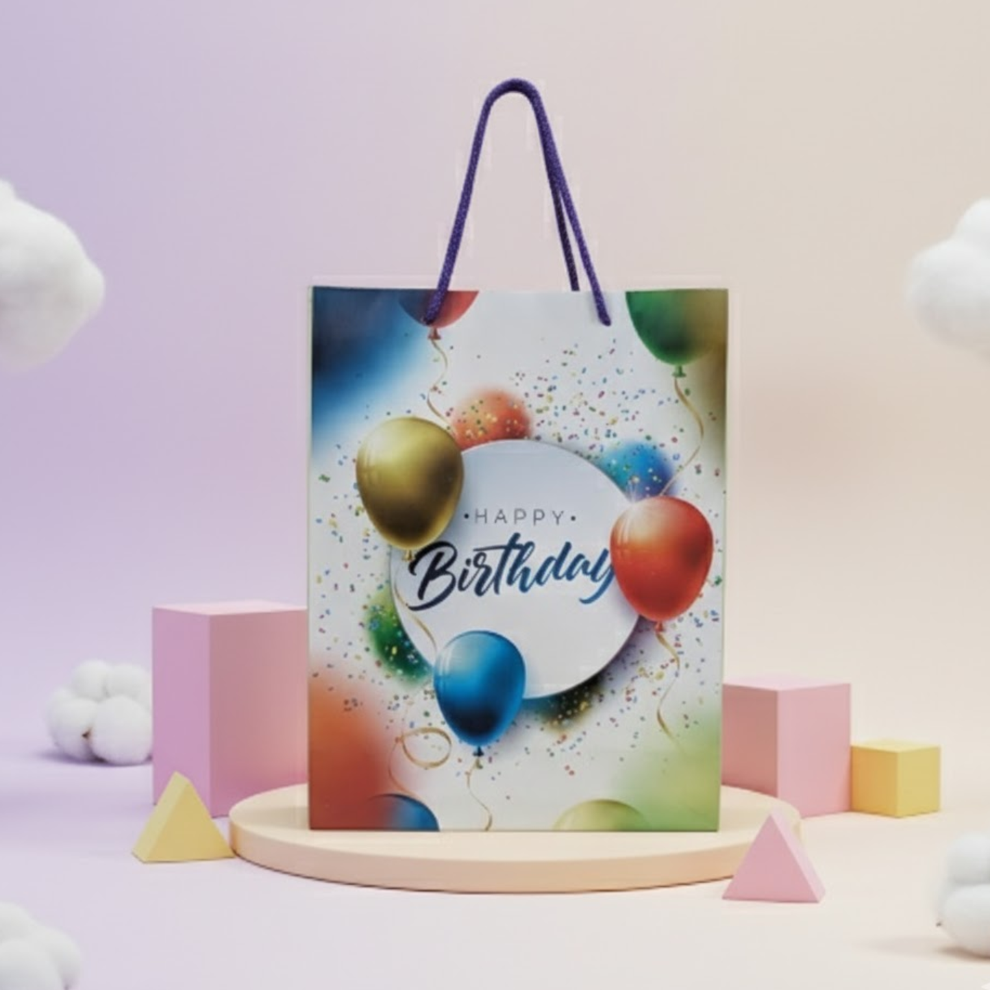 Colorful Printed Party Bag with Handles