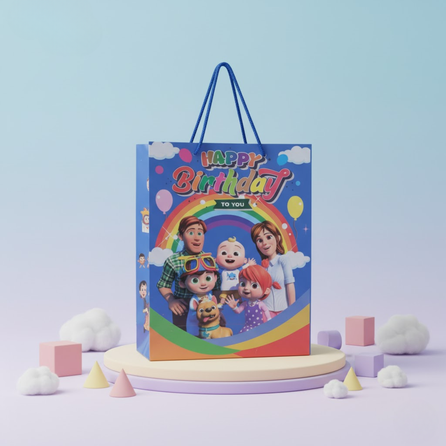 Colorful Printed Party Bag with Handles