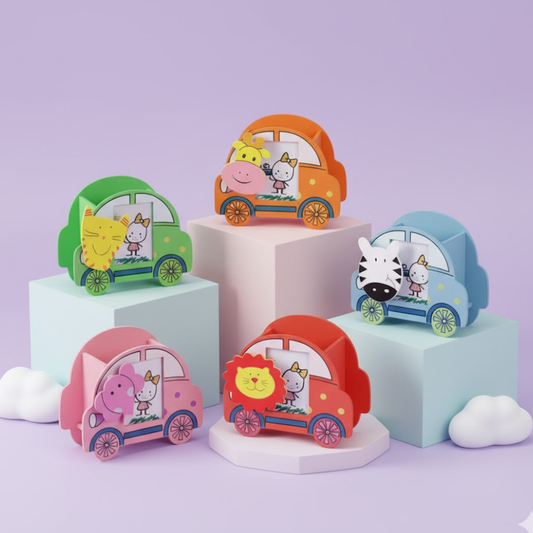 Car Shape Wooden Pen stand