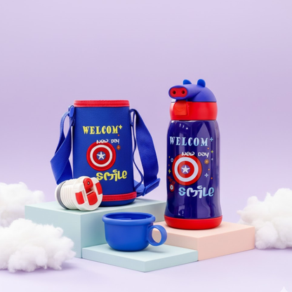 Stainless Steel Vacuum Dual Water Bottle - 600ml