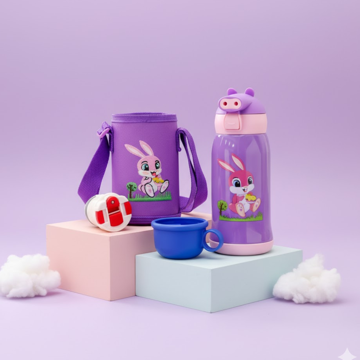 Stainless Steel Vacuum Dual Water Bottle - 600ml