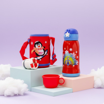 Stainless Steel Vacuum Dual Water Bottle - 600ml