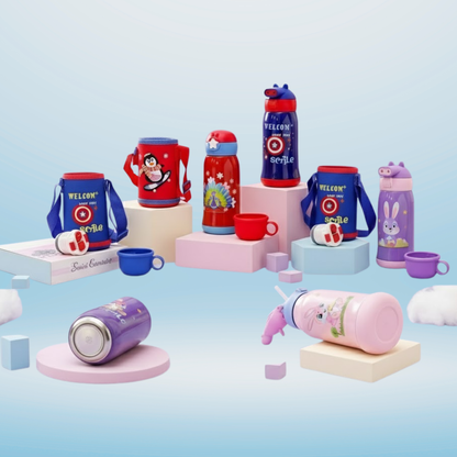 Stainless Steel Vacuum Dual Water Bottle - 600ml