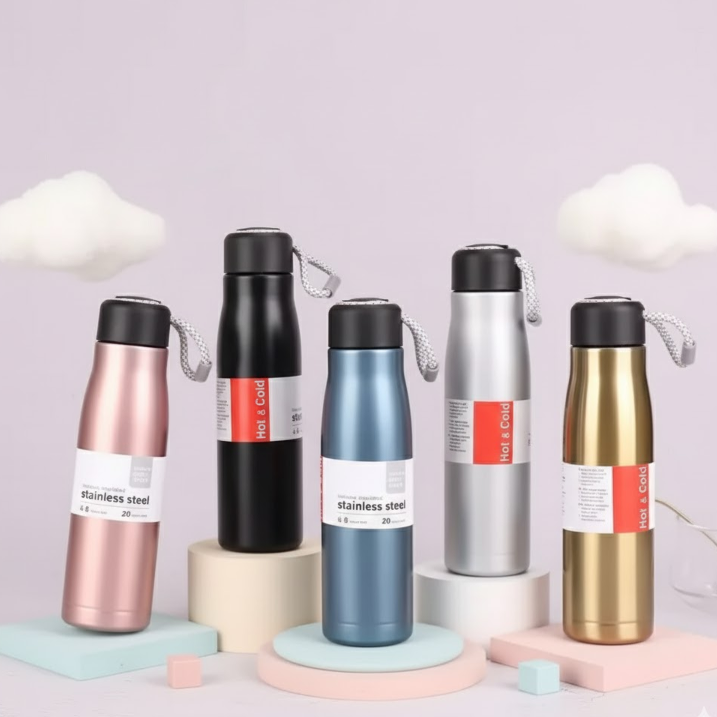 Insulated Hot & Cold Stainless Steel Bottles - 550ml