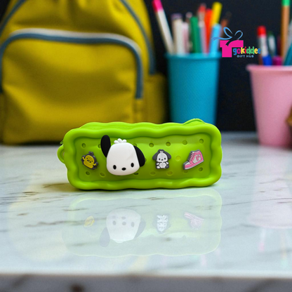 Silicone Pencil Pouch with Charms
