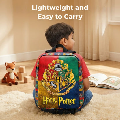 Harry Potter Hogwarts Crest Backpack | Premium School Bag (20 x 7 x 28 cm)