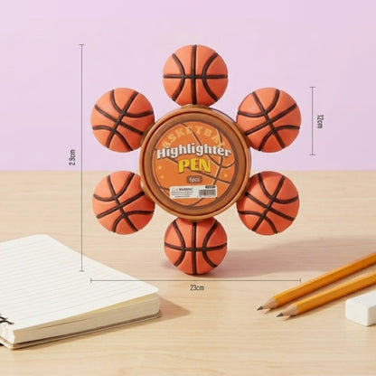 6 PCS Cute Sports Theme Highlighters set
