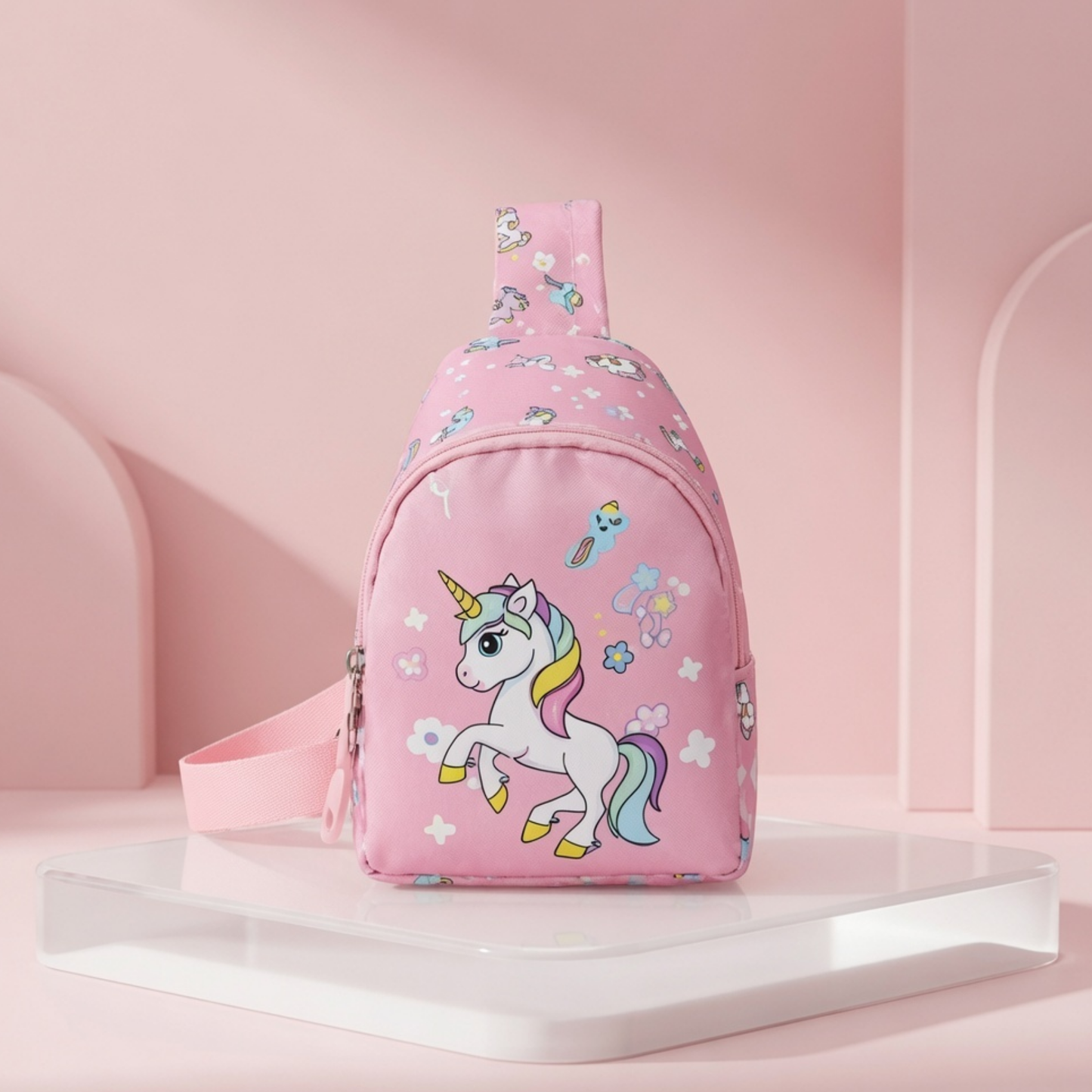 3D hardshell Unicorn Chest /cross body Sling Bag - small