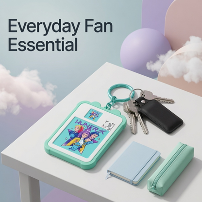 K-Pop HuntrX Photo Card Puzzle Keychain | Anime Character Bag Charm for Kids & Teens