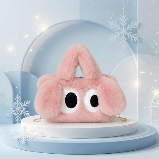 Cute Plush Fur Sling Bag for Girls | Soft Fluffy Kids Crossbody Handbag