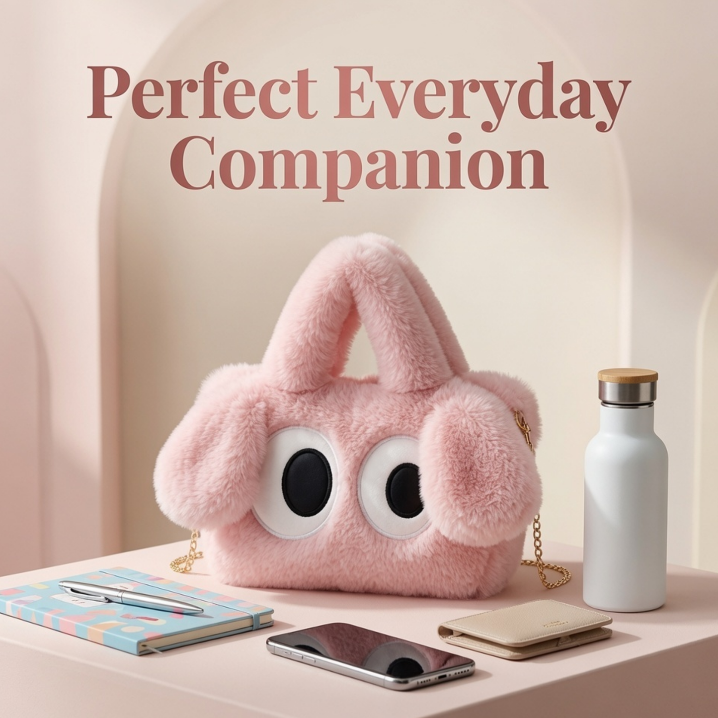 Cute Plush Fur Sling Bag for Girls | Soft Fluffy Kids Crossbody Handbag