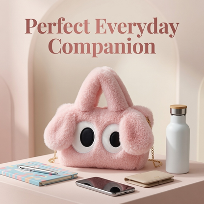 Cute Plush Fur Sling Bag for Girls | Soft Fluffy Kids Crossbody Handbag