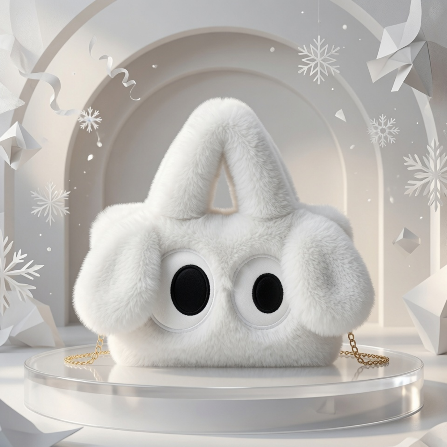 Cute Plush Fur Sling Bag for Girls | Soft Fluffy Kids Crossbody Handbag