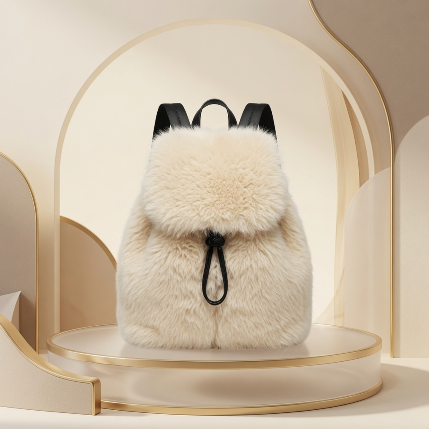 Luxury Faux Fur Backpack | Stylish Plush Backpack for Women & Girls