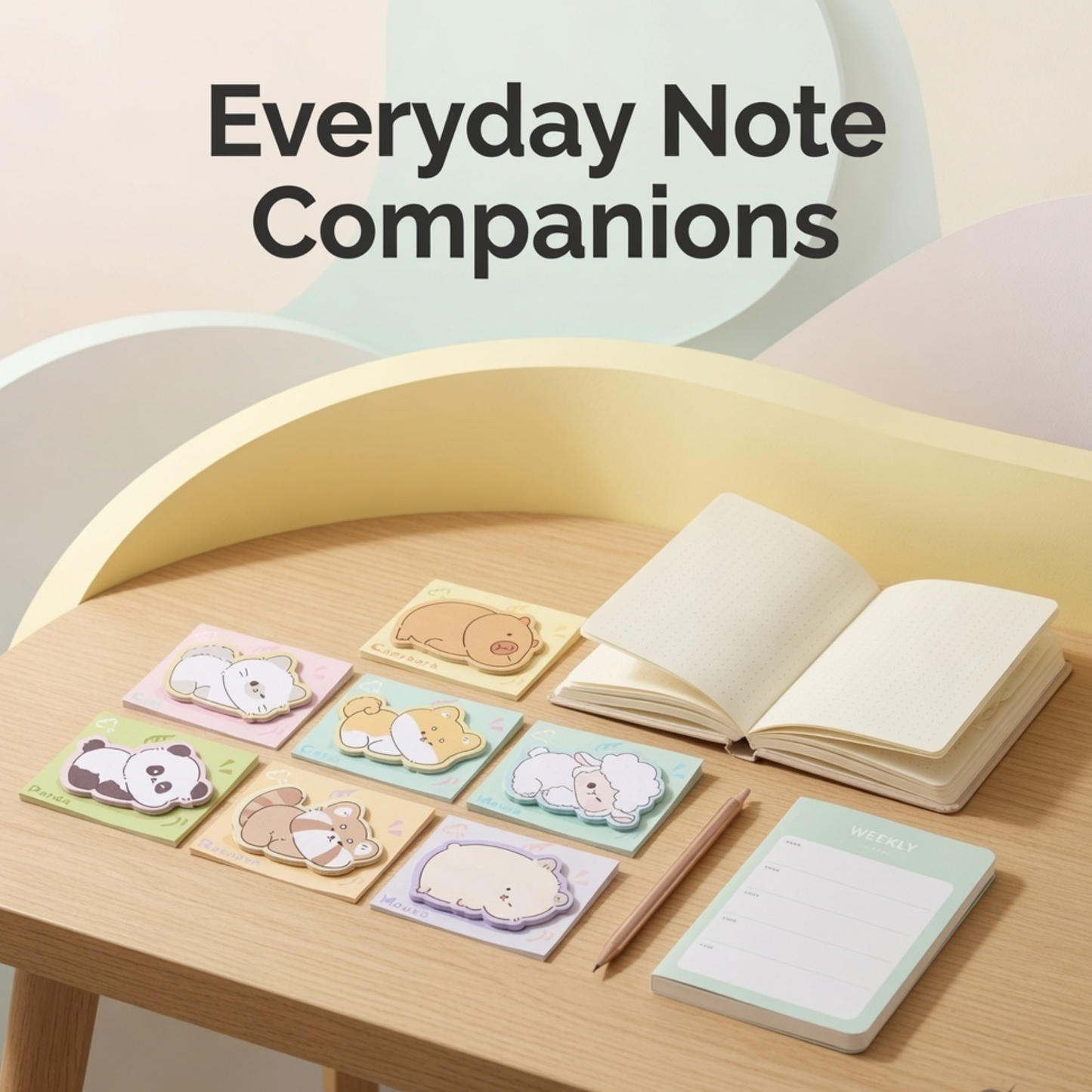 Kawaii Animal Die-Cut Sticky Notes | 9 Designs