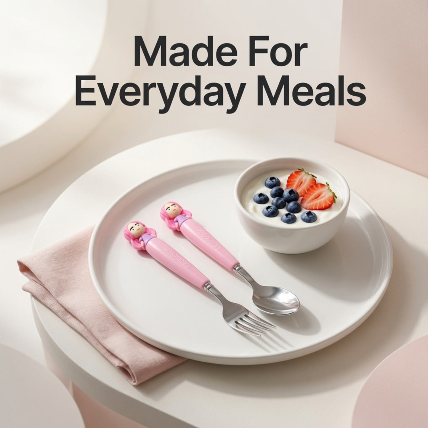 Kpop spoon set                                                                                                                                           Spoon & Fork Set for Kids | Stainless Steel Cutlery with Character Handle