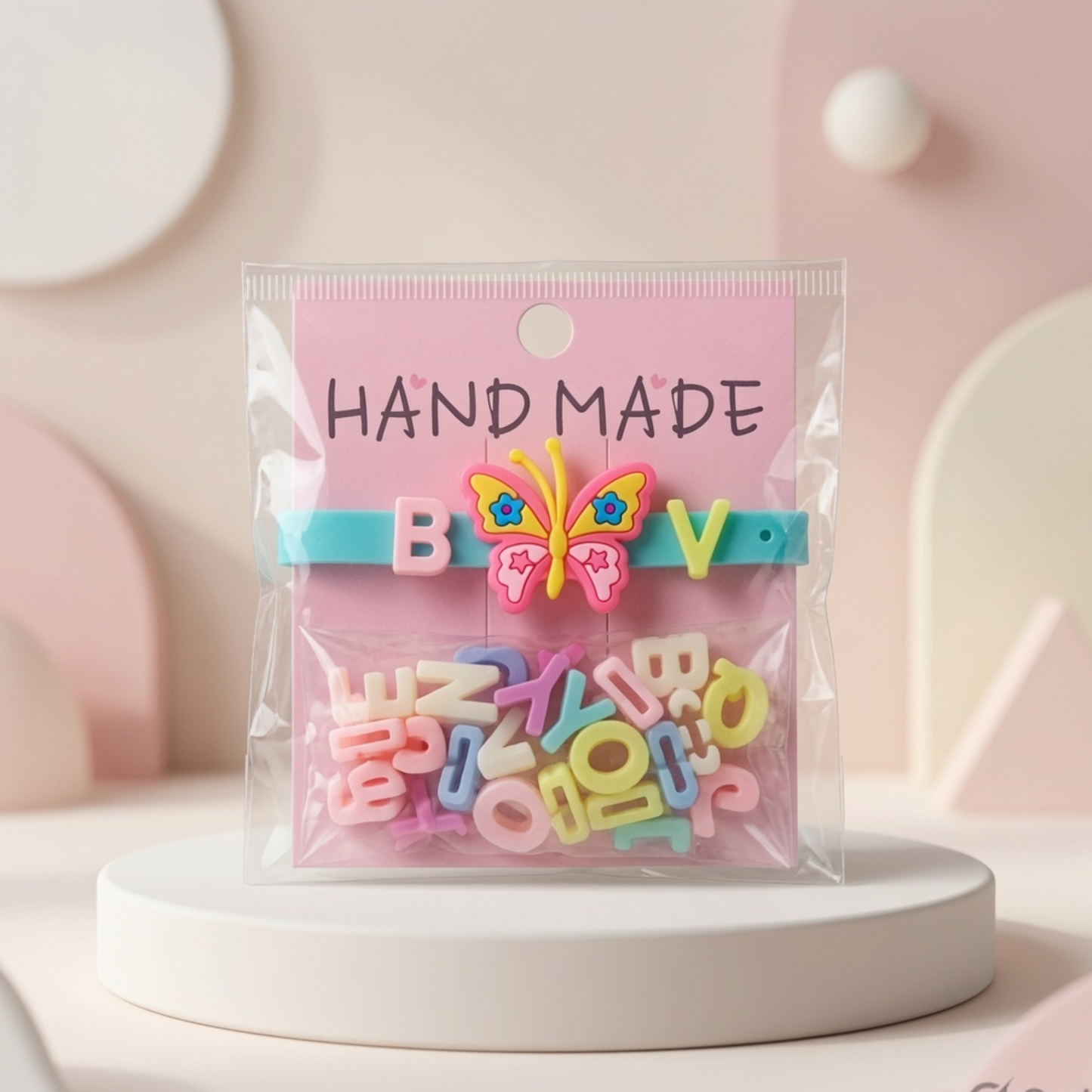 Handmade Mermaid DIY Name Bracelet Kit for Kids | Personalised Charm Bracelet Set