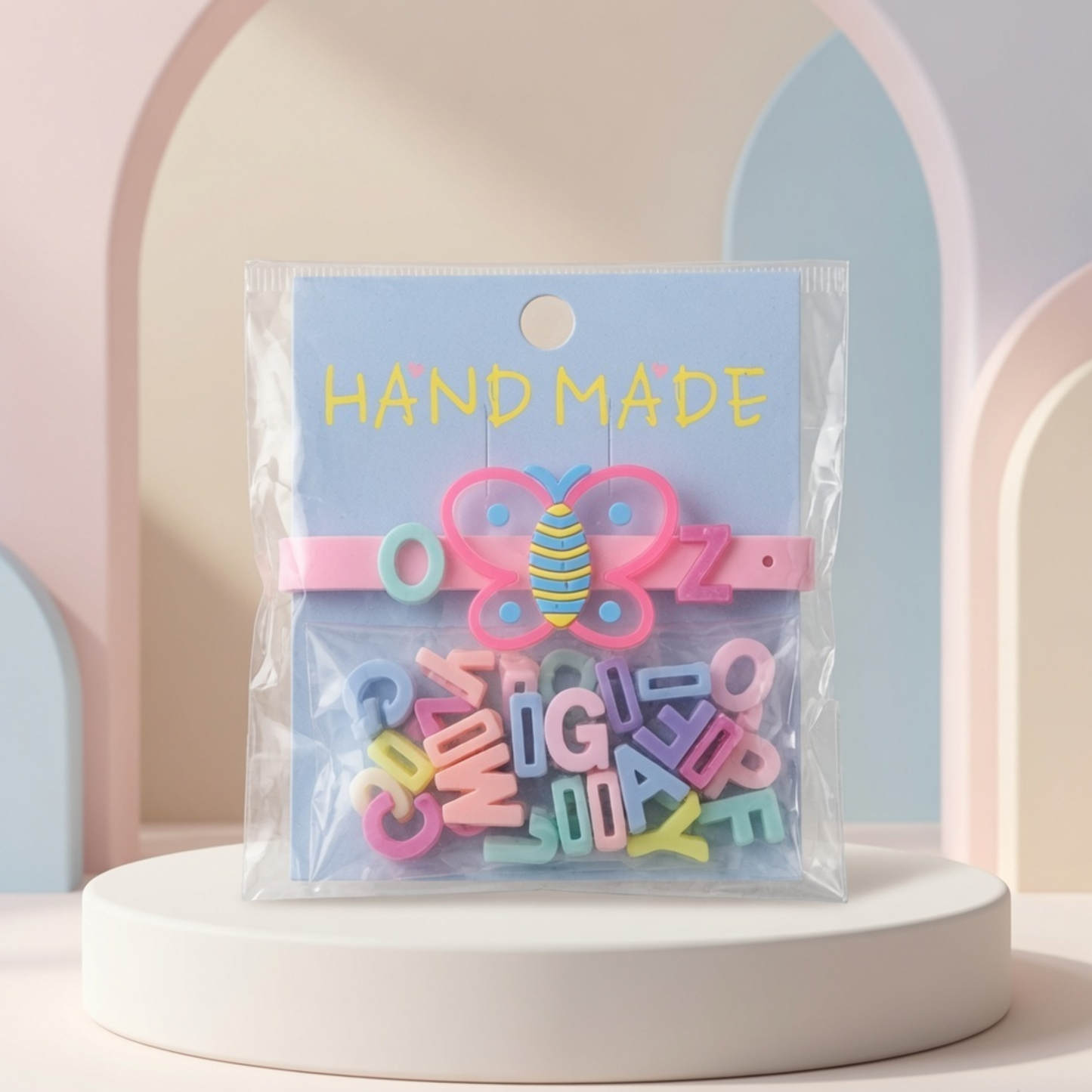 Handmade Mermaid DIY Name Bracelet Kit for Kids | Personalised Charm Bracelet Set