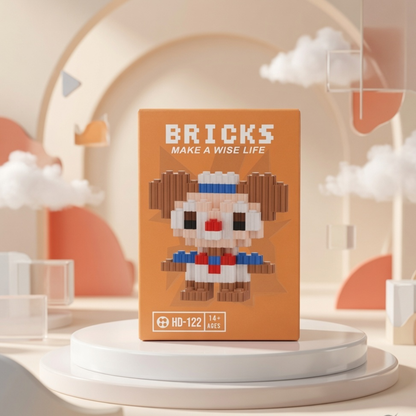Luigi Super Mario Micro Brick Building Set | Build  & Display