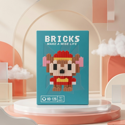 Luigi Super Mario Micro Brick Building Set | Build  & Display