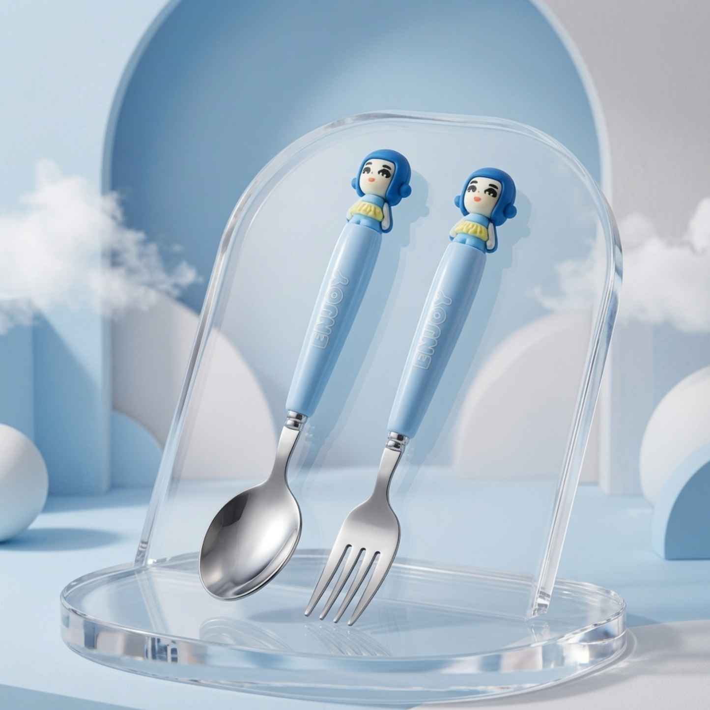 Kpop spoon set                                                                                                                                           Spoon & Fork Set for Kids | Stainless Steel Cutlery with Character Handle