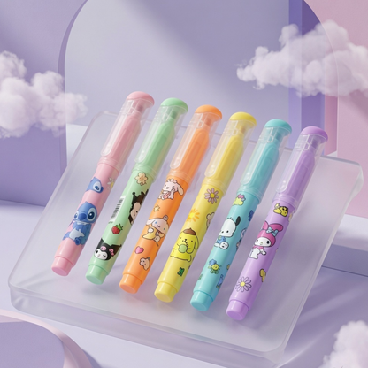 Disney Stitch Pastel Highlighter Set of 6 Soft Colours