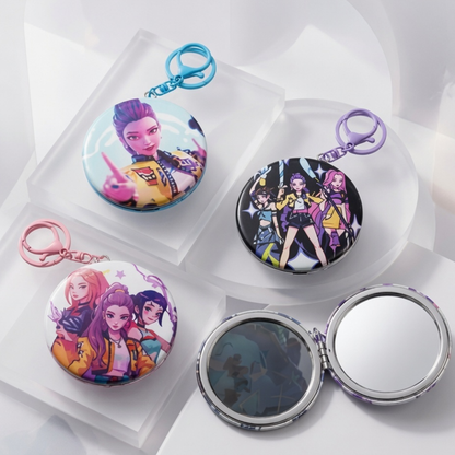 K-Pop Demon Hunters Round Mirror Keychain