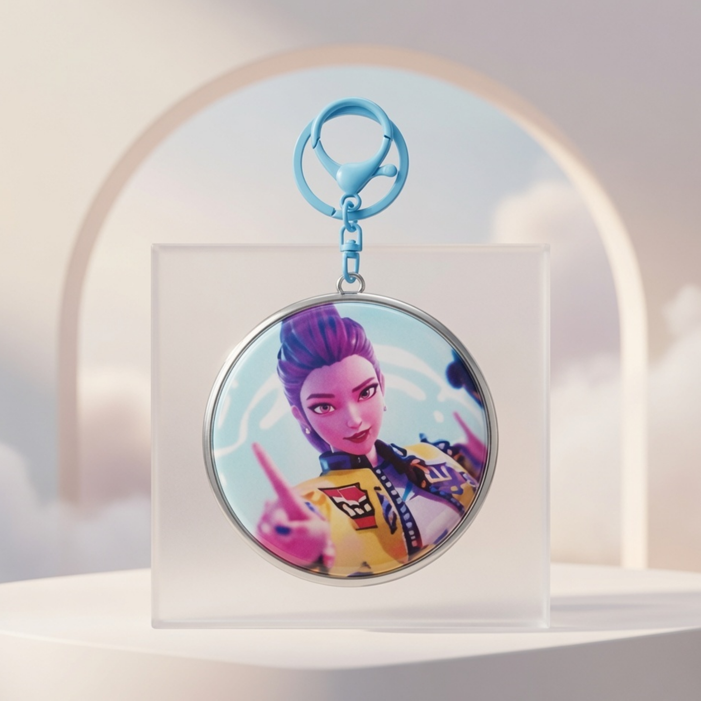 K-Pop Demon Hunters Round Mirror Keychain