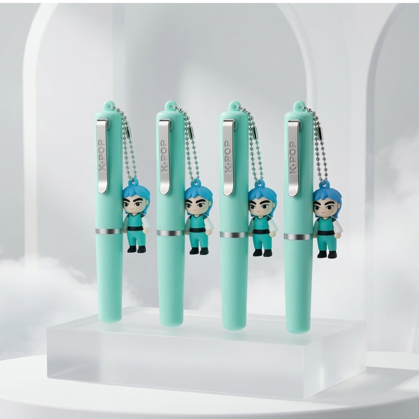 K-Pop Demon Hunters Pastel Highlighter with Character Keychain