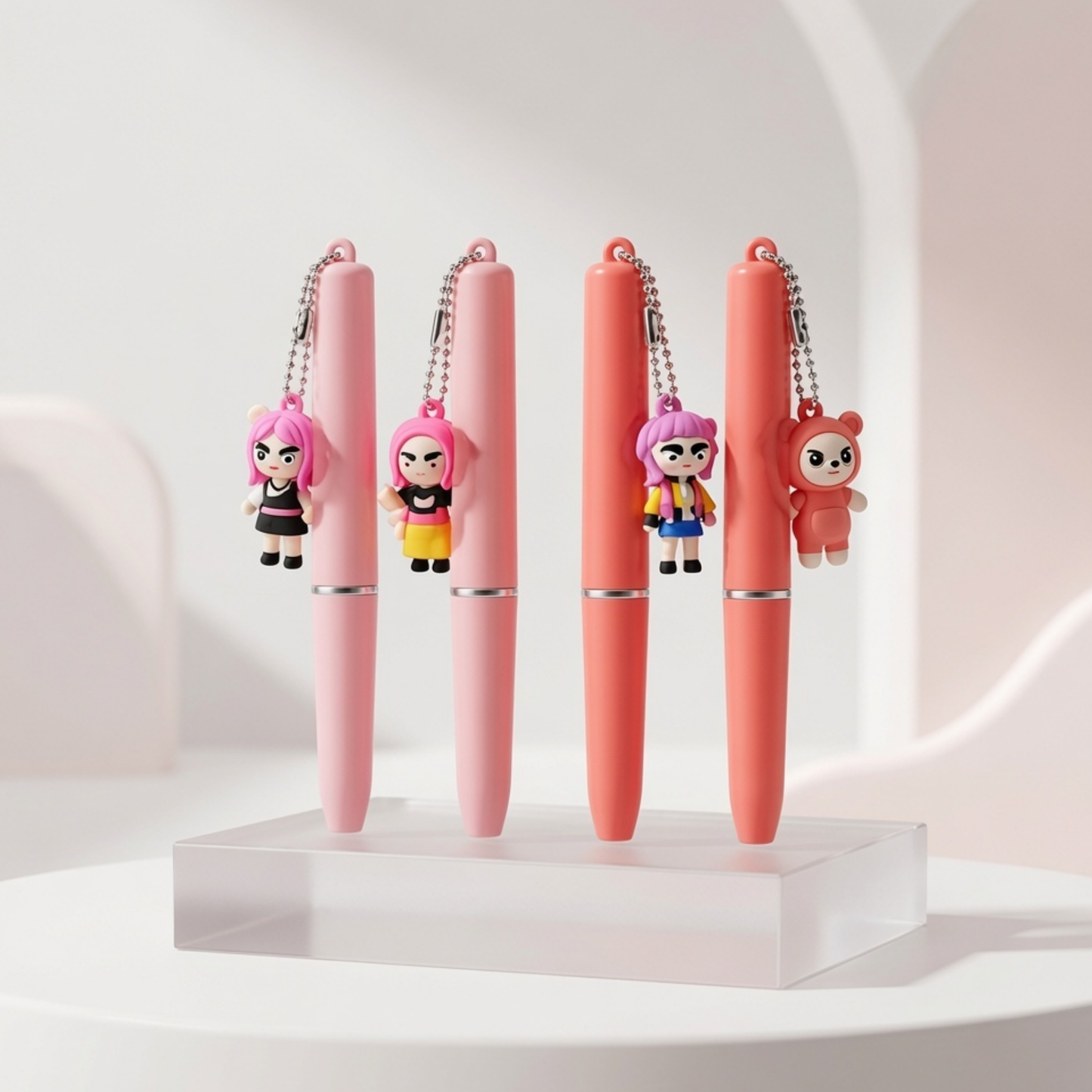 K-Pop Demon Hunters Pastel Highlighter with Character Keychain