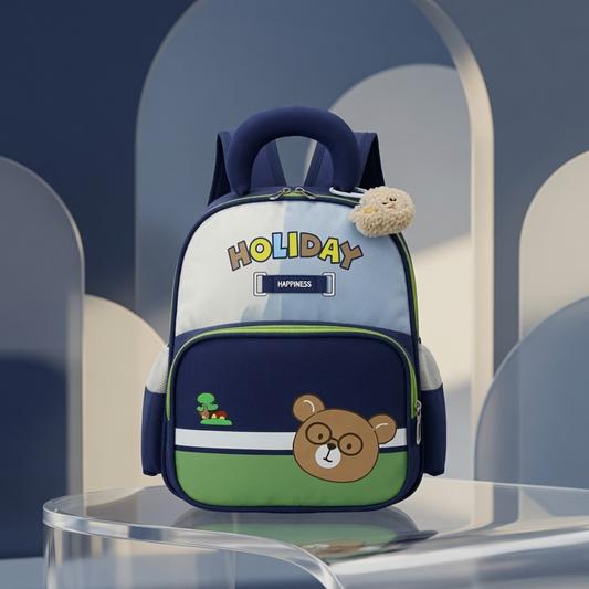 12" Holiday Bear Kids School Backpack for Nursery & Preschool | Lightweight School Bag
