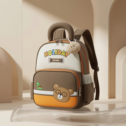 12" Holiday Bear Kids School Backpack for Nursery & Preschool | Lightweight School Bag