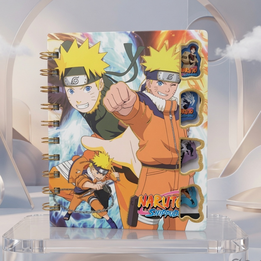 Anime Ninja Spiral Notebook with Tabs | Diary for Kids & Teens