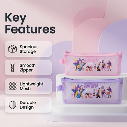 K-Pop Demon Hunters Transparent Pencil Pouch