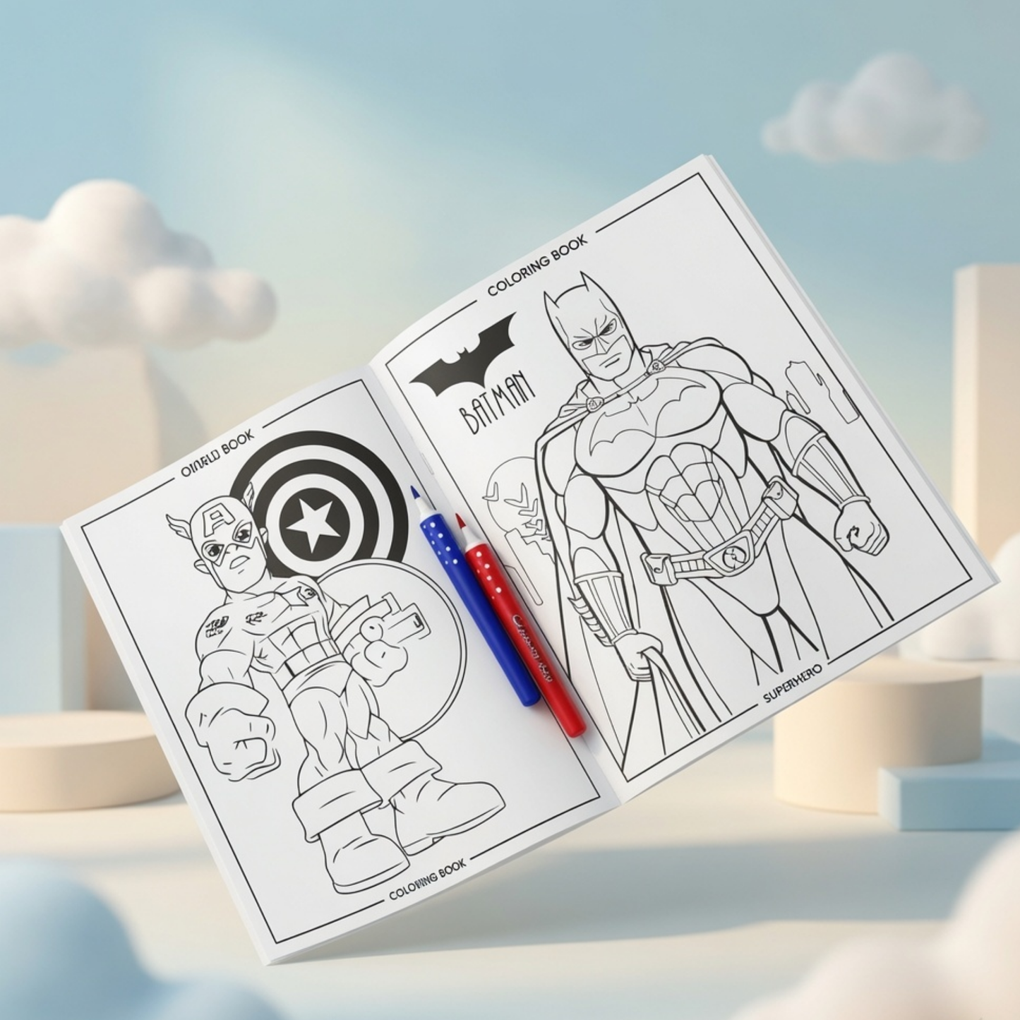 Super Heros Coloring Book for Kids