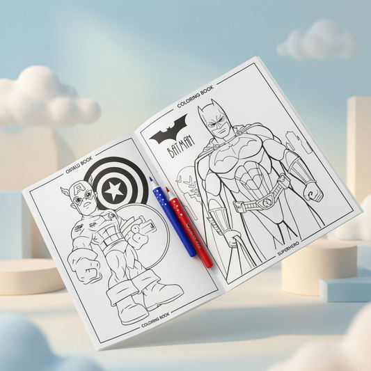 Super Heros Coloring Book for Kids