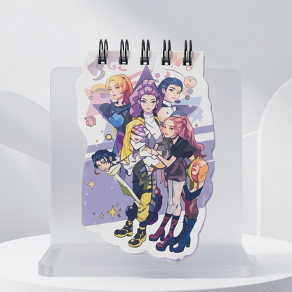 K-Pop HuntrX A6 Spiral Die-Cut Diary | Mini Notebook for Kids & Teens