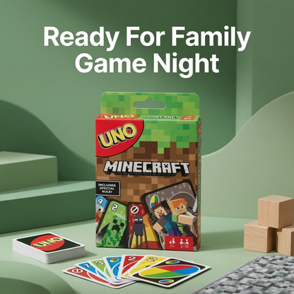 UNO Minecraft Edition Card Game | Special Rule Card | 2-10 Players